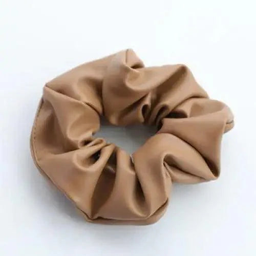 New Red PU Leather Hair Tie Autumn Large Girls Winter Comfortable Ponytail Hair Bands Strong Elastic Grip Women Hair Accessories Stevvex