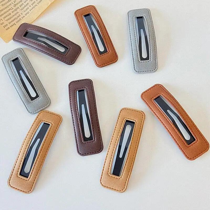 New Red PU Leather Hair Tie Autumn Large Girls Winter Comfortable Ponytail Hair Bands Strong Elastic Grip Women Hair Accessories Stevvex