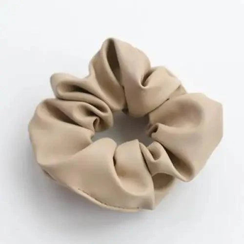 New Red PU Leather Hair Tie Autumn Large Girls Winter Comfortable Ponytail Hair Bands Strong Elastic Grip Women Hair Accessories Stevvex