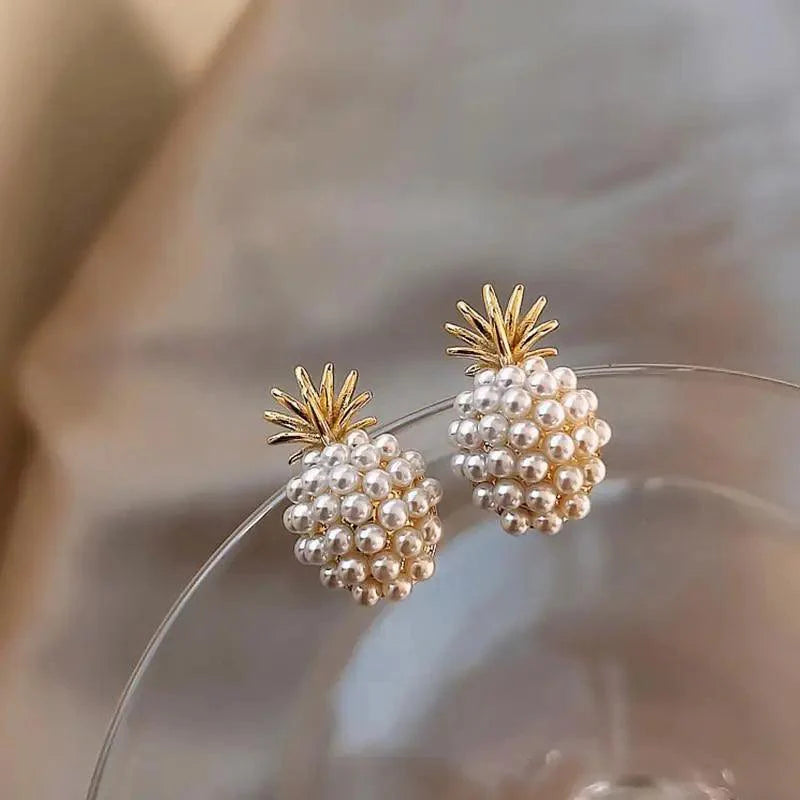New Retro high-quality Pineapple pearl earrings Fashion Jewelry for women and Girls In Trend Design - Women Fashion Accessories Stevvex