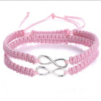 New Retro Infinity Handmade Bracelet Set Friendship Bracelet Set Love Couples Bracelets Bangles Set Infinity Matching Bracelets For Couples His And Hers Infinity Sign Handmade Rope Braided Stainless Steel BFF Bracelets