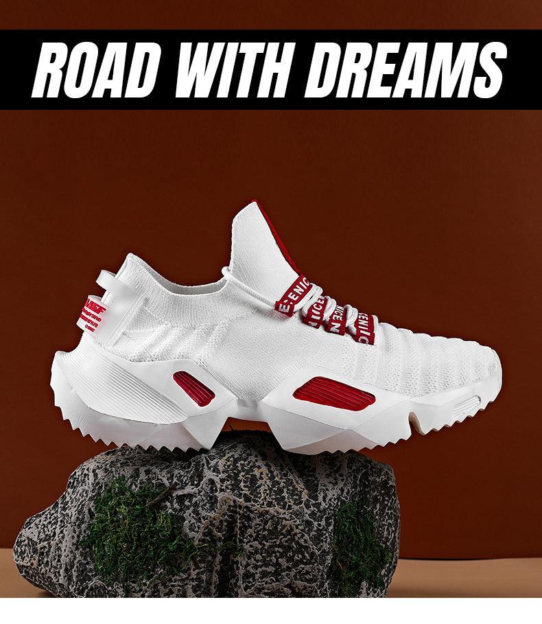 New Running Breathable Men's Sneakers Fashion Men Jogging Sports Lightweight Casual Fashion Height Increasing Casual Outdoor High Quality Mesh Jogging Non Slip Sneakers Stevvex