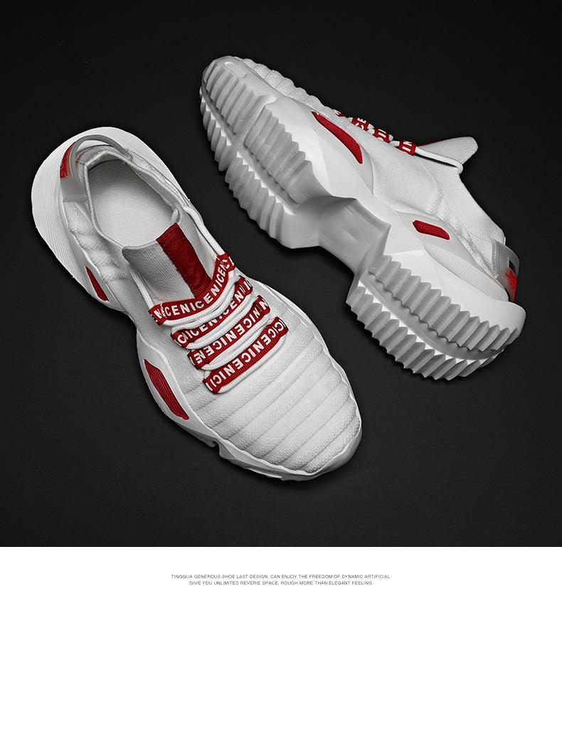 New Running Breathable Men's Sneakers Fashion Men Jogging Sports Lightweight Casual Fashion Height Increasing Casual Outdoor High Quality Mesh Jogging Non Slip Sneakers Stevvex