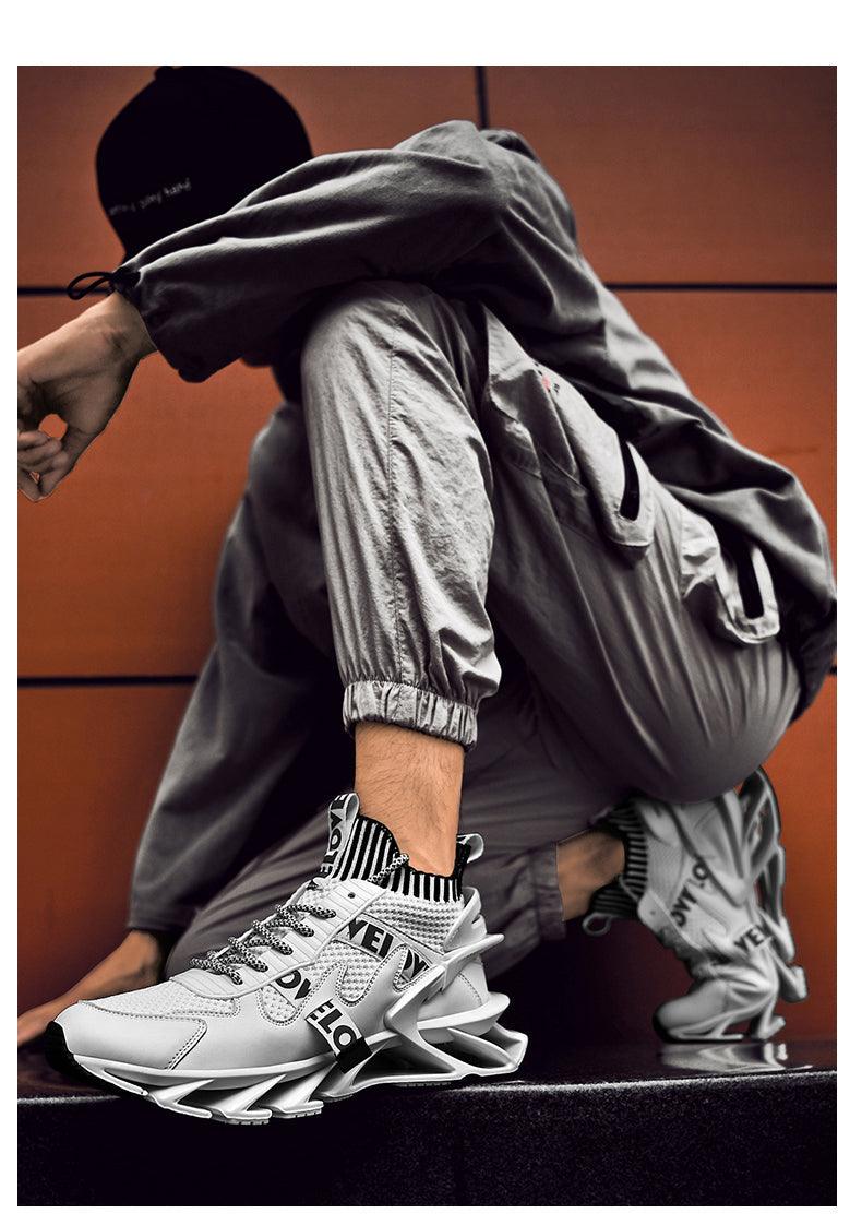 New Running Sneakers High Quality Breathable Mesh Sneakers For Jogging Walking Athletics Trainer Sports Men's Running Shoes Non Slip Athletic Tennis Walking Sneakers Stevvex