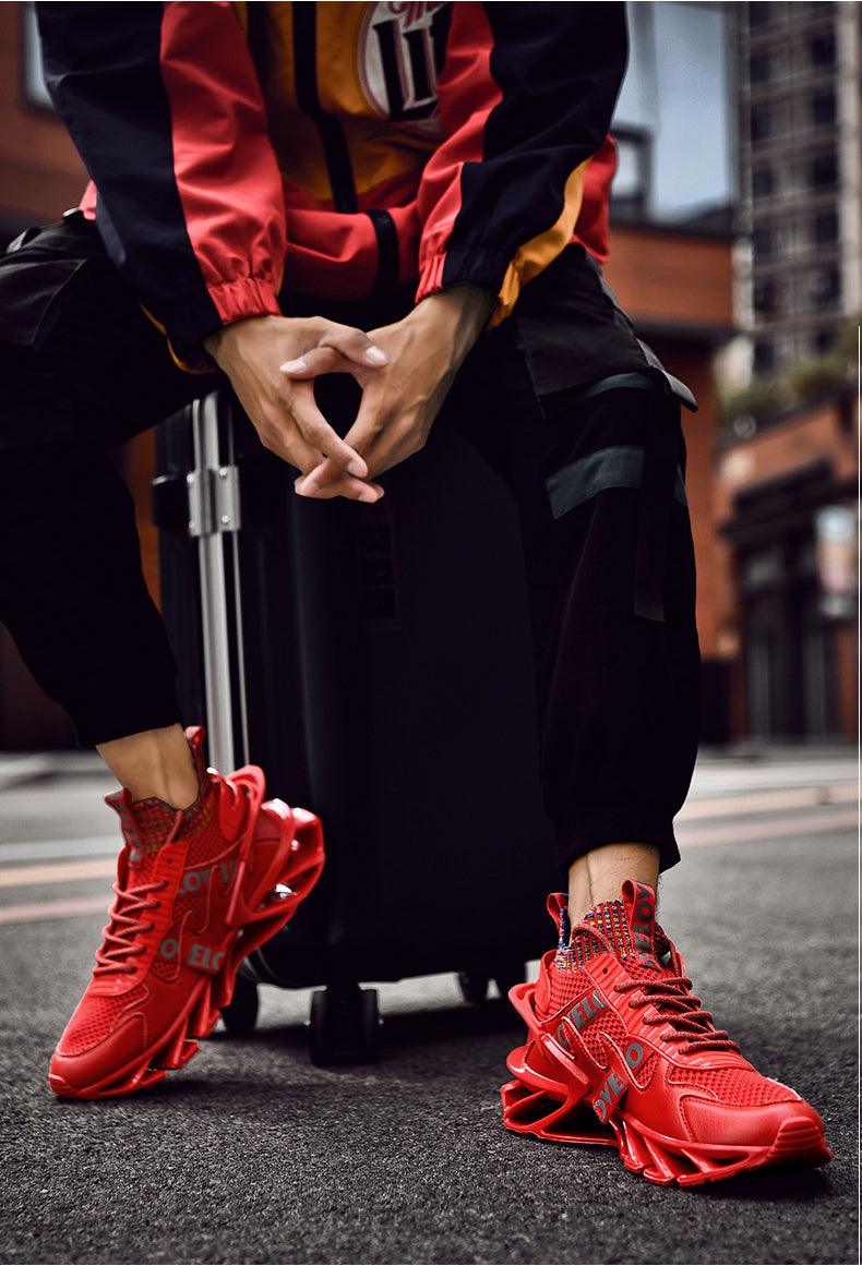 New Running Sneakers High Quality Breathable Mesh Sneakers For Jogging Walking Athletics Trainer Sports Men's Running Shoes Non Slip Athletic Tennis Walking Sneakers Stevvex