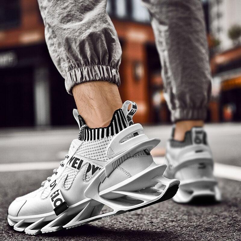 New Running Sneakers High Quality Breathable Mesh Sneakers For Jogging Walking Athletics Trainer Sports Men's Running Shoes Non Slip Athletic Tennis Walking Sneakers Stevvex