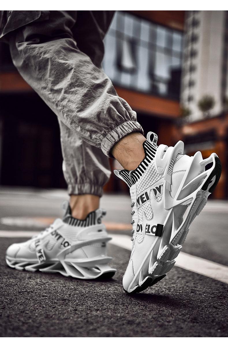 New Running Sneakers High Quality Breathable Mesh Sneakers For Jogging Walking Athletics Trainer Sports Men's Running Shoes Non Slip Athletic Tennis Walking Sneakers Stevvex