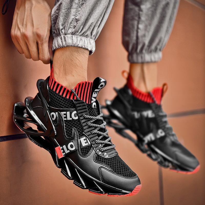 New Running Sneakers High Quality Breathable Mesh Sneakers For Jogging Walking Athletics Trainer Sports Men's Running Shoes Non Slip Athletic Tennis Walking Sneakers Stevvex