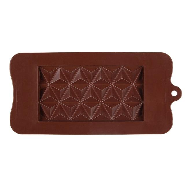 New Silicone Chocolate Mold Triangular Baking Tools Non-Stick Silicone Cake Mould Jelly Candy 3D Molds Kitchen Accessories Break Apart Chocolate Molds Silicone Deep Candy Bar Molds Silicone Shapes Stevvex