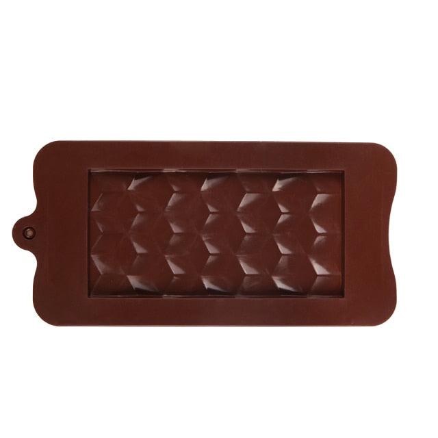 New Silicone Chocolate Mold Triangular Baking Tools Non-Stick Silicone Cake Mould Jelly Candy 3D Molds Kitchen Accessories Break Apart Chocolate Molds Silicone Deep Candy Bar Molds Silicone Shapes Stevvex
