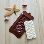 New Silicone Chocolate Mold Triangular Baking Tools Non-Stick Silicone Cake Mould Jelly Candy 3D Molds Kitchen Accessories Break Apart Chocolate Molds Silicone Deep Candy Bar Molds Silicone Shapes Stevvex