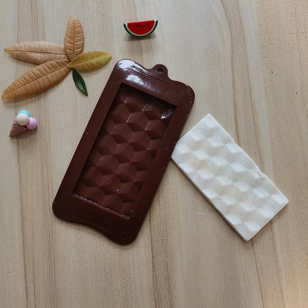 New Silicone Chocolate Mold Triangular Baking Tools Non-Stick Silicone Cake Mould Jelly Candy 3D Molds Kitchen Accessories Break Apart Chocolate Molds Silicone Deep Candy Bar Molds Silicone Shapes Stevvex