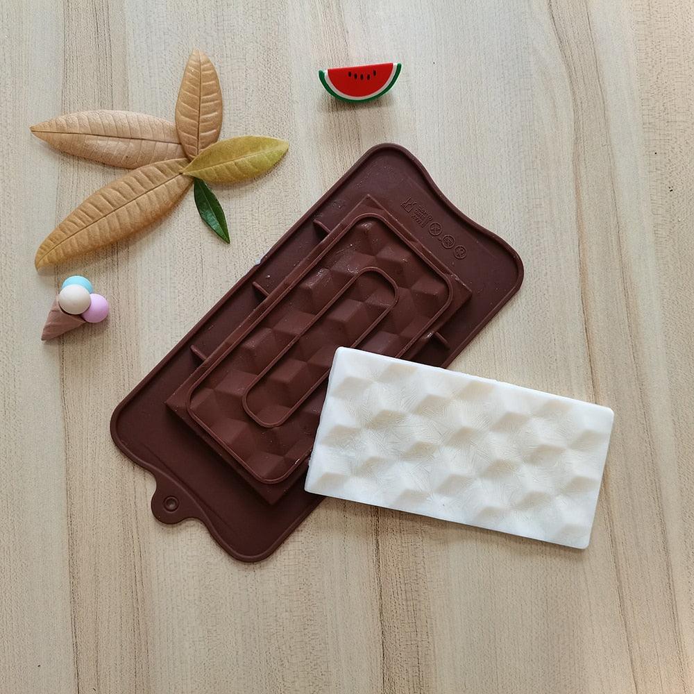 New Silicone Chocolate Mold Triangular Baking Tools Non-Stick Silicone Cake Mould Jelly Candy 3D Molds Kitchen Accessories Break Apart Chocolate Molds Silicone Deep Candy Bar Molds Silicone Shapes Stevvex
