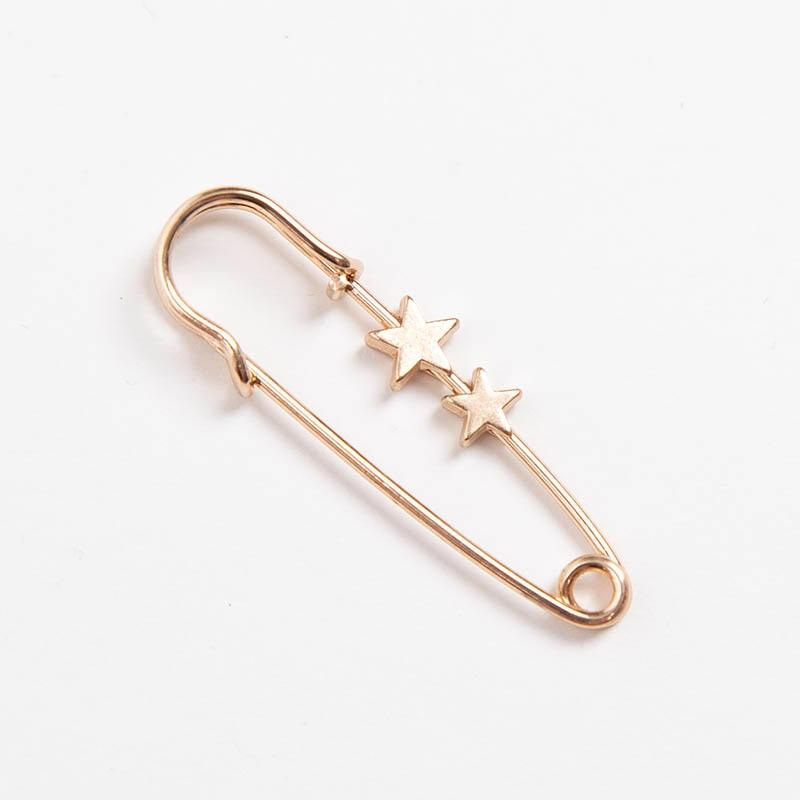 New Simple Trendy Popular Rhinestone Decoration Buckle Lapel Pin Brooches Women Cardigan Coat Sweater Costume Safety Pin Jewelry Brooches and Pins for Women in Multiple Styles Beautiful Safety Pins for Clothing Stevvex