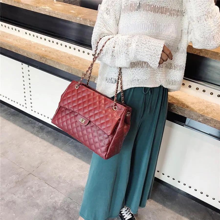 Women Pu Leather Shoulder Bag Fashionable Designer Luxury Female Large Capacity Crossbody Bag Stevvex