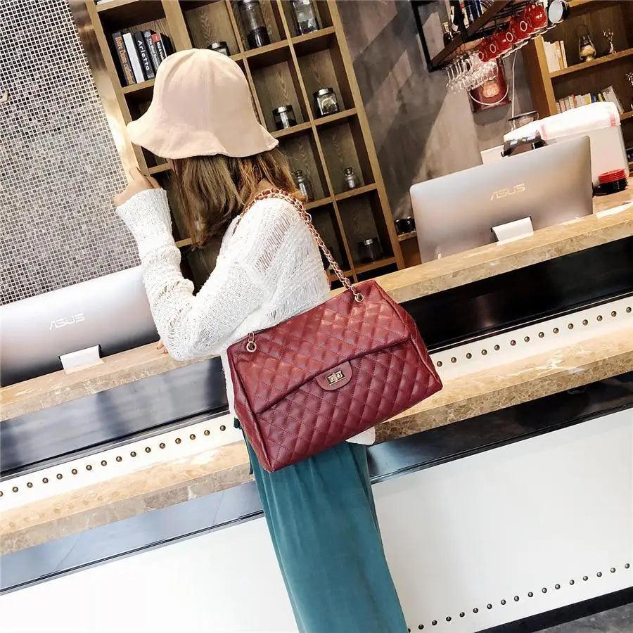 Women Pu Leather Shoulder Bag Fashionable Designer Luxury Female Large Capacity Crossbody Bag Stevvex