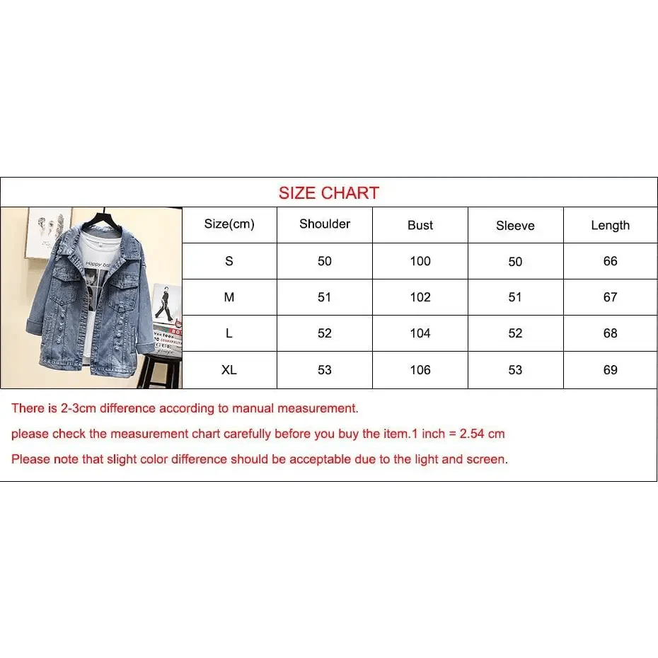 New Sizzling Women's Denim Jacket Fashionable Streetwear Letter Stylish Chic Printed Ripped Holes Jean Patchwork Jeans Female Coat Stevvex