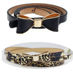 New Slim PU Leather Fashion Bow Waist Belt For Women Casual Dress Retro Design Women Waistband Stevvex