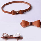 New Slim PU Leather Fashion Bow Waist Belt For Women Casual Dress Retro Design Women Waistband Stevvex