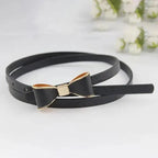 New Slim PU Leather Fashion Bow Waist Belt For Women Casual Dress Retro Design Women Waistband Stevvex