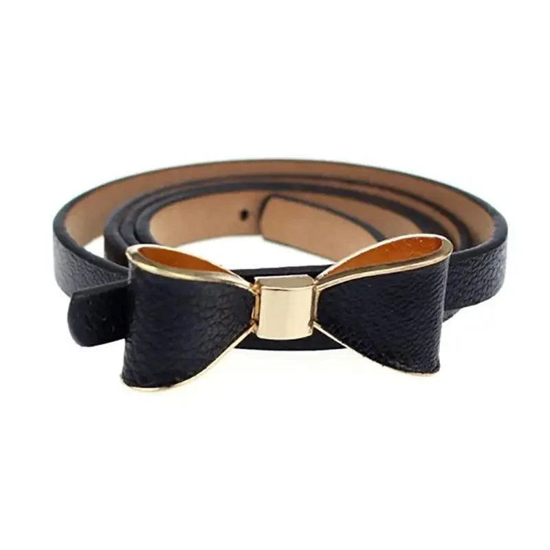New Slim PU Leather Fashion Bow Waist Belt For Women Casual Dress Retro Design Women Waistband Stevvex