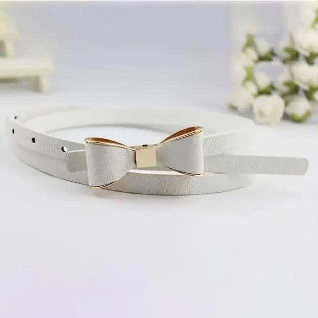New Slim PU Leather Fashion Bow Waist Belt For Women Casual Dress Retro Design Women Waistband Stevvex
