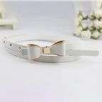 New Slim PU Leather Fashion Bow Waist Belt For Women Casual Dress Retro Design Women Waistband Stevvex
