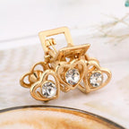 New Small Pearl Hair Claw Rhinestone For Women Hairpins Girls Clamps Hair Crab Clips Metal Hair Accessories Headdress Fashion Hairgrips Band Accessories For Party