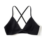 New Soft Comfortable Cotton Bras For Women Thin French Style Bras Deep V Triangle Cup Cross Beauty Back Bra Small size Stevvex
