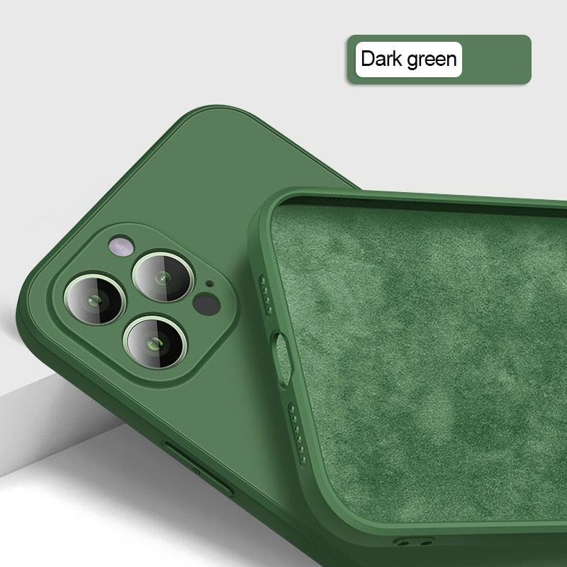 New Soft Silicone Square Phone Case For iPhone 14 13 Pro Max  Back Cover Full Body Protection Cover 13 Pro Shockproof Protective Case Stevvex