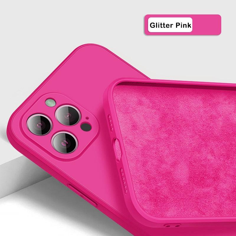 New Soft Silicone Square Phone Case For iPhone 14 13 Pro Max  Back Cover Full Body Protection Cover 13 Pro Shockproof Protective Case Stevvex