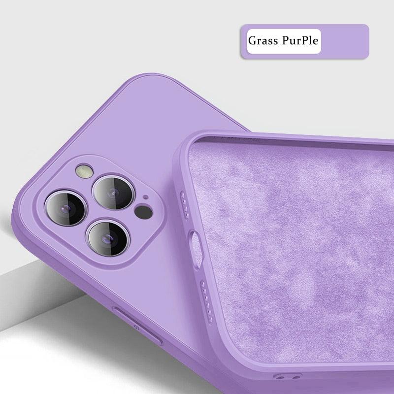 New Soft Silicone Square Phone Case For iPhone 14 13 Pro Max  Back Cover Full Body Protection Cover 13 Pro Shockproof Protective Case Stevvex
