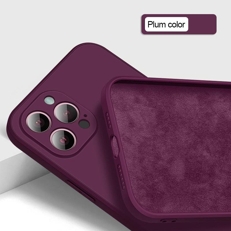 New Soft Silicone Square Phone Case For iPhone 14 13 Pro Max  Back Cover Full Body Protection Cover 13 Pro Shockproof Protective Case Stevvex