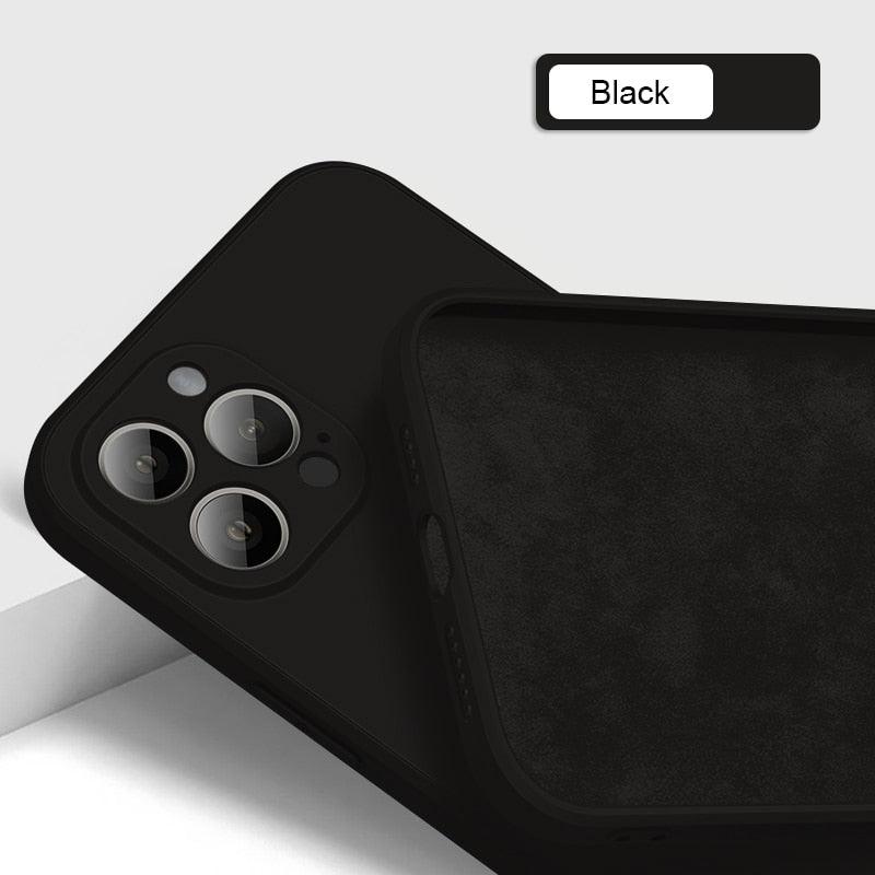 New Soft Silicone Square Phone Case For iPhone 14 13 Pro Max  Back Cover Full Body Protection Cover 13 Pro Shockproof Protective Case Stevvex