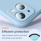 New Soft Silicone Square Phone Case For iPhone 14 13 Pro Max  Back Cover Full Body Protection Cover 13 Pro Shockproof Protective Case Stevvex