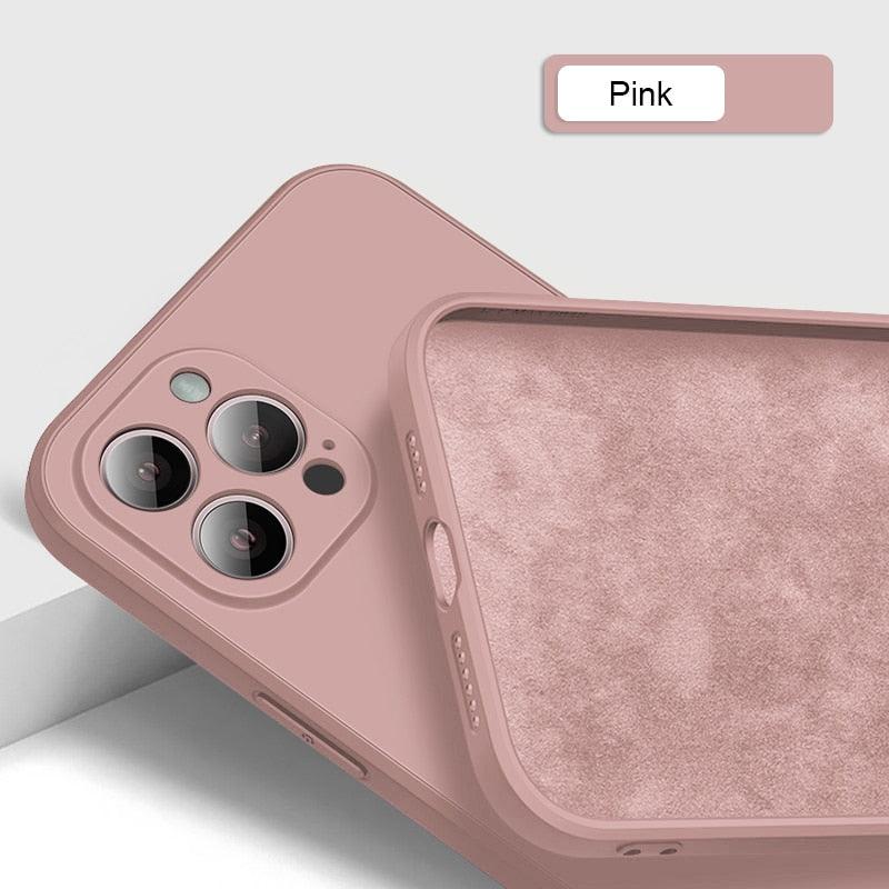 New Soft Silicone Square Phone Case For iPhone 14 13 Pro Max  Back Cover Full Body Protection Cover 13 Pro Shockproof Protective Case Stevvex