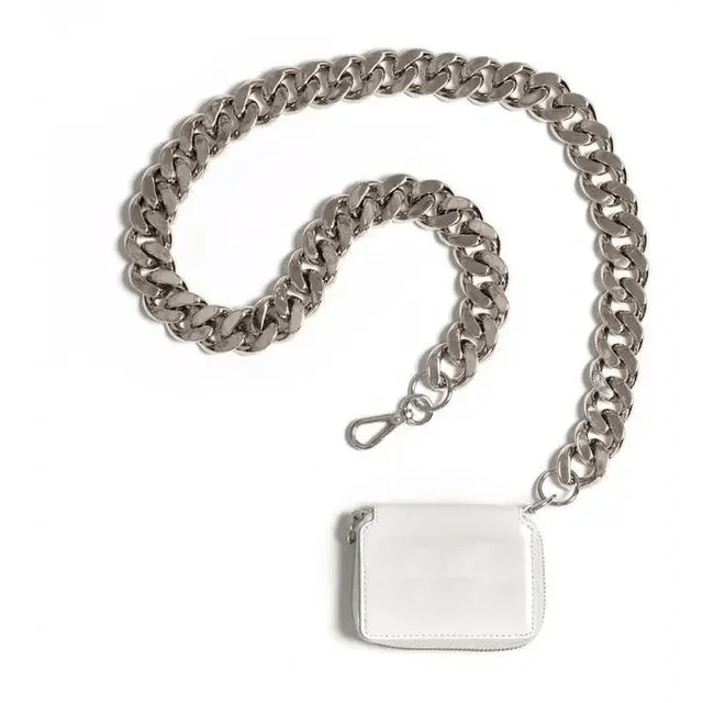 New Sparkling Thick Metal Chain Shoulder Bag Bike Wallet, Mini Bag, Coin Purse. Fashionable Women Pack Leather Crossbody Bags Stevvex