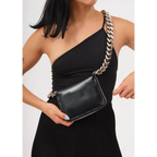 New Sparkling Thick Metal Chain Shoulder Bag Bike Wallet, Mini Bag, Coin Purse. Fashionable Women Pack Leather Crossbody Bags Stevvex