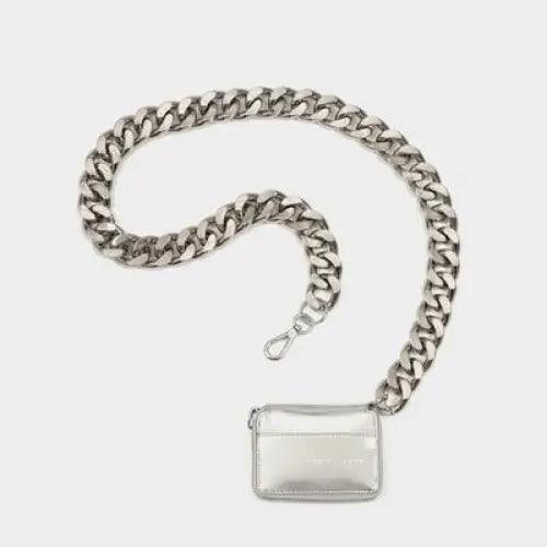 New Sparkling Thick Metal Chain Shoulder Bag Bike Wallet, Mini Bag, Coin Purse. Fashionable Women Pack Leather Crossbody Bags Stevvex