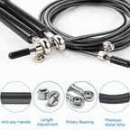 New Speed Jump Rope Fitness Skipping Ropes Exercise Adjustable Professional Skipping Rope For Boxing Fitness Skip Workout Training Jump Rope With Aluminium Alloy Handle For Gym Home Stevvex