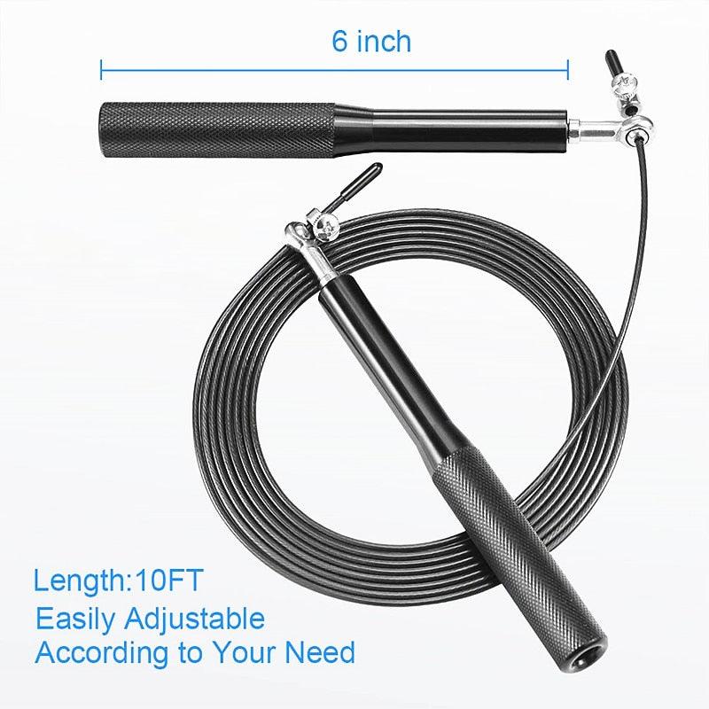 New Speed Jump Rope Fitness Skipping Ropes Exercise Adjustable Professional Skipping Rope For Boxing Fitness Skip Workout Training Jump Rope With Aluminium Alloy Handle For Gym Home Stevvex