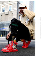 New Sport Mens High Quality Sneakers Breathable Lightweight Red Basketball Luxury Fashion Running Sneakers Non Slip Tennis Sport Athletic Walking Workout Sneakers Stevvex