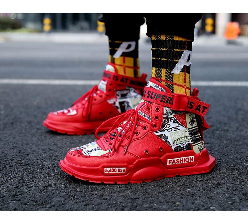 New Sport Mens High Quality Sneakers Breathable Lightweight Red Basketball Luxury Fashion Running Sneakers Non Slip Tennis Sport Athletic Walking Workout Sneakers Stevvex