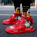 New Sport Mens High Quality Sneakers Breathable Lightweight Red Basketball Luxury Fashion Running Sneakers Non Slip Tennis Sport Athletic Walking Workout Sneakers Stevvex