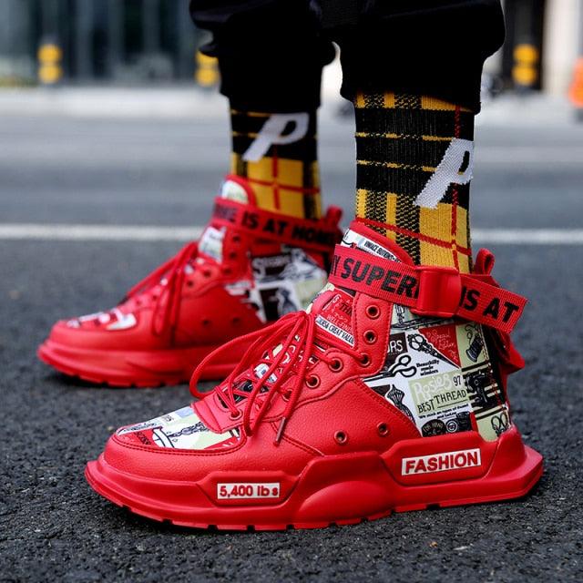New Sport Mens High Quality Sneakers Breathable Lightweight Red Basketball Luxury Fashion Running Sneakers Non Slip Tennis Sport Athletic Walking Workout Sneakers Stevvex