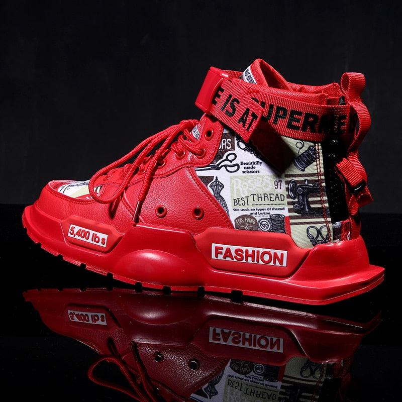 New Sport Mens High Quality Sneakers Breathable Lightweight Red Basketball Luxury Fashion Running Sneakers Non Slip Tennis Sport Athletic Walking Workout Sneakers Stevvex