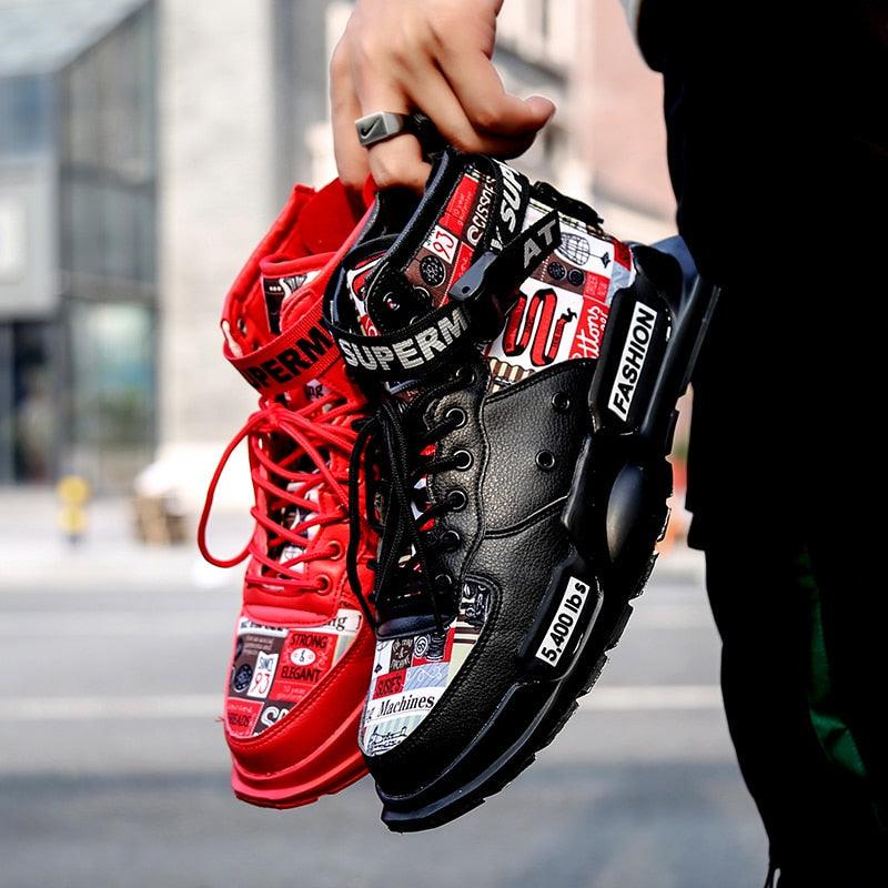 New Sport Mens High Quality Sneakers Breathable Lightweight Red Basketball Luxury Fashion Running Sneakers Non Slip Tennis Sport Athletic Walking Workout Sneakers Stevvex