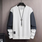 New Spring Man Sweatshirt Casual Hip Hop Streetwear Loose Hoodies Men's Patchwork Pullover Tops Male Men Sweatshirt Streetwear Loose Hoodies Solid Patchwork Pullover Tops Stevvex