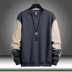 New Spring Man Sweatshirt Casual Hip Hop Streetwear Loose Hoodies Men's Patchwork Pullover Tops Male Men Sweatshirt Streetwear Loose Hoodies Solid Patchwork Pullover Tops Stevvex