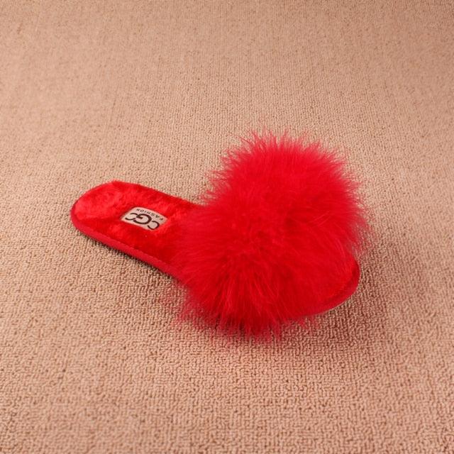 New Spring Summer Autumn Winter Home Cotton Plush Slippers Women Indoor Floor Flat Slide Slippers Comfy Open Toe Slip On House Shoes Sandals Fuzzy Slippers For Women Stevvex